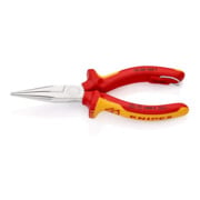 KNIPEX 25 06 160 T BK platte rondbektang en snijkant (radiotang) verchroomd VDE 160 mm