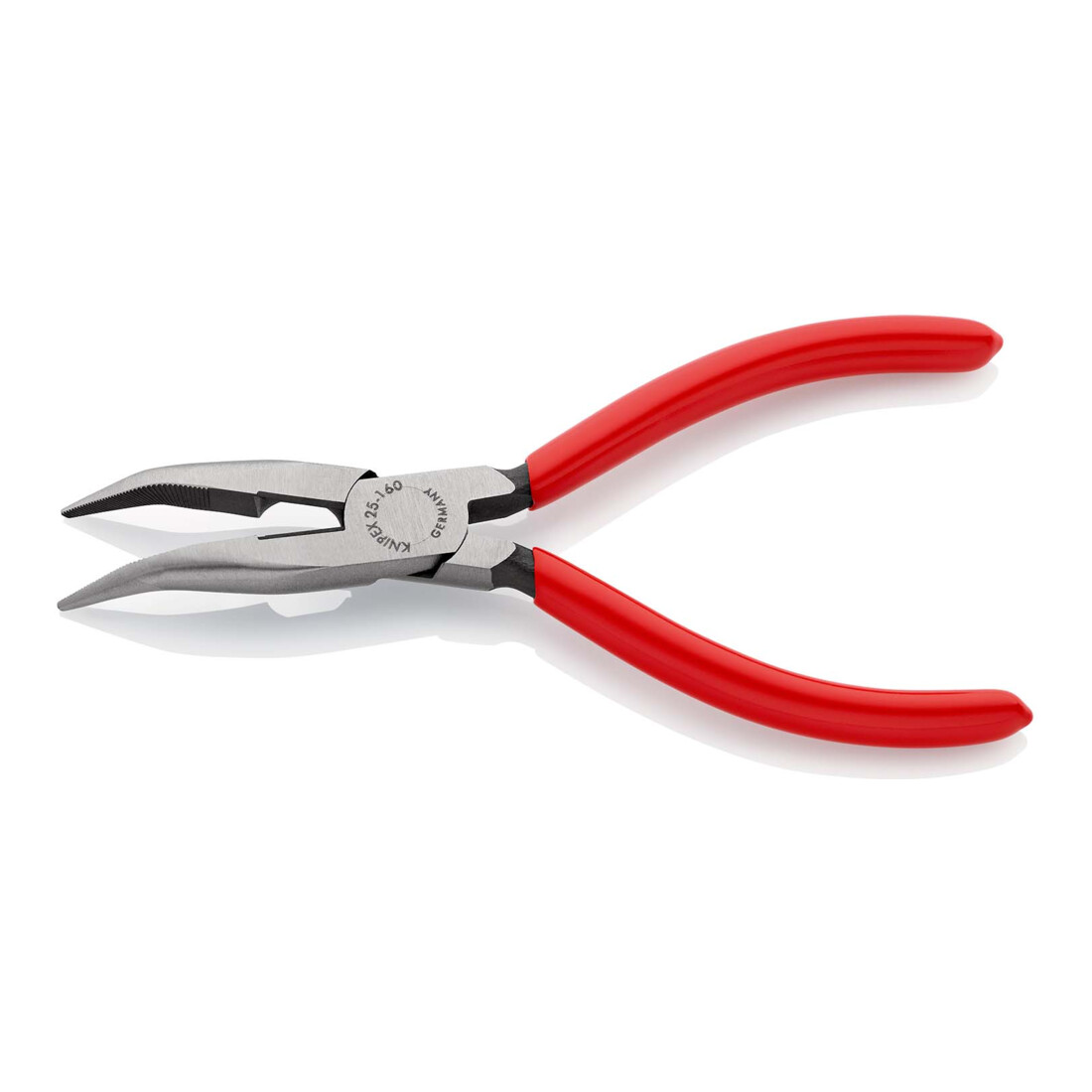 KNIPEX 25 21 160 Platte rondbektang met snijkant (Radio Tang) zwart geatramenteerd 160 mm