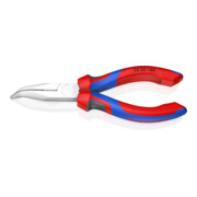 KNIPEX 25 25 160 Flachrundzange mit Schneide (Radiozange) mit Comfort-Griffen verchromt 165 mm
