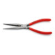 KNIPEX 26 11 200 Flachrundzange mit Schneide (Storchschnabelzange) mit Kunststoff überzogen schwarz atramentiert 200 mm