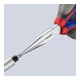 KNIPEX 26 15 200 Flachrundzange mit Schneide (Storchschnabelzange) mit Comfort-Griffen verchromt 200 mm