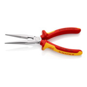 KNIPEX 26 16 200 Platte rondbektang met snijkant (ooievaarstang) verchroomd VDE 200 mm-3