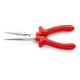 KNIPEX 26 17 200 Flachrundzange mit Schneide (Storchschnabelzange) tauchisoliert, VDE-geprüft verchromt 200 mm