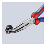 KNIPEX 26 22 200 Platte rondbektang met snijkant (Ooievaarsbektang) zwart geatramenteerd 200 mm-4