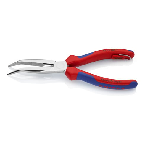 KNIPEX 26 25 200 T Platte rondbektang met snijkant (Ooievaarsbek tang) verchroomd 200 mm