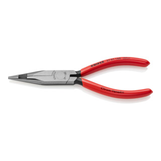 KNIPEX 27 01 160 Flachrundzange mit Mittenschneider (Telefonzange) 160 mm