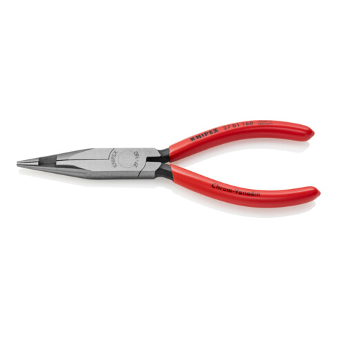 KNIPEX Pinze a becchi tondi piatti (pinze telefoniche) 27 01 160 con tagliente centrale, 160mm