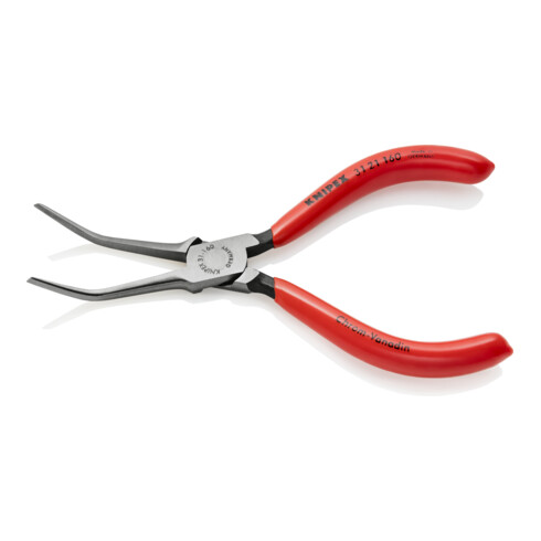 KNIPEX 31 21 160 Greifzange (Nadelzange) mit Kunststoff überzogen schwarz atramentiert 160 mm