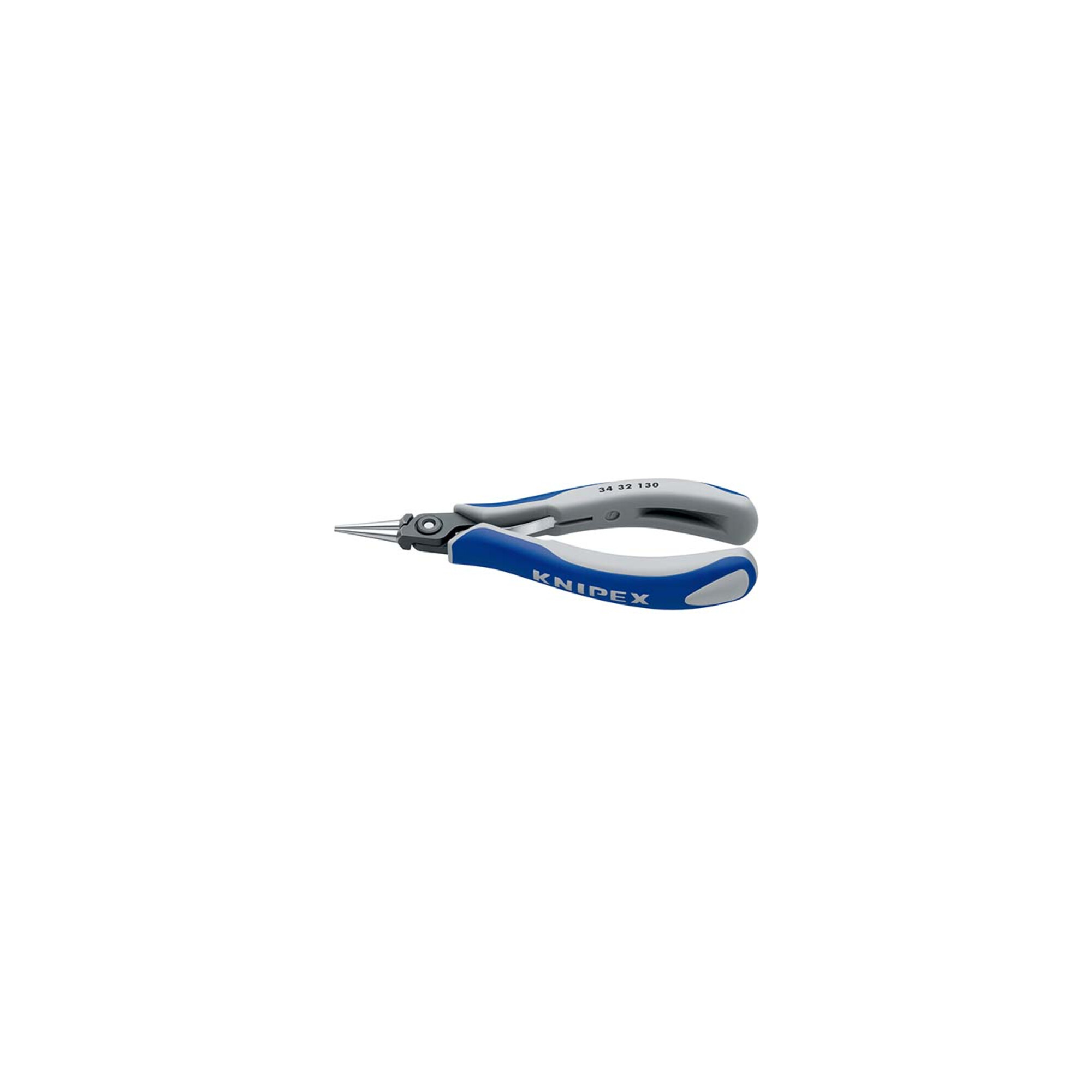 KNIPEX 34 32 130 Präzisions-Elektronik-Greifzange mit Mehrkomponenten-Hüllen brüniert 130 mm