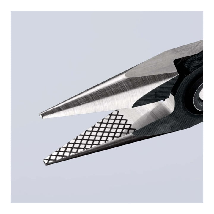 KNIPEX 34 52 130 Präzisions-Elektronik-Greifzange mit Mehrkomponenten-Hüllen brüniert 130 mm