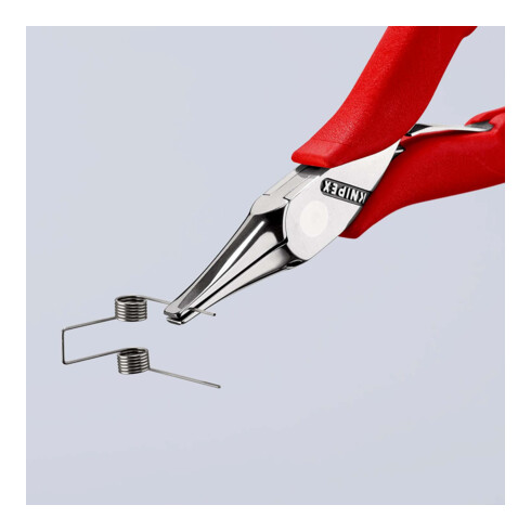 KNIPEX 35 11 115 Elektronik-Greifzange mit durchgestecktem Gelenk mit rutschhemmenden Kunststoff-Hüllen 115 mm