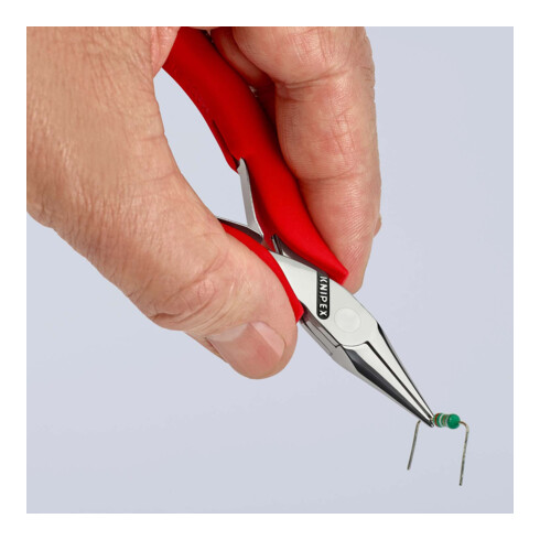 KNIPEX 35 21 115 Elektronik-Greifzange mit durchgestecktem Gelenk mit rutschhemmenden Kunststoff-Hüllen 115 mm