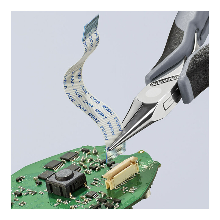 KNIPEX 35 22 115 ESD Elektronik-Greifzange ESD mit durchgestecktem Gelenk mit Mehrkomponenten-Hüllen 115 mm