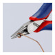 KNIPEX 35 32 115 Elektronik-Greifzange mit durchgestecktem Gelenk mit Mehrkomponenten-Hüllen 115 mm