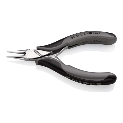 KNIPEX 35 32 115 ESD Elektronik-Greifzange ESD mit durchgestecktem Gelenk mit Mehrkomponenten-Hüllen 115 mm