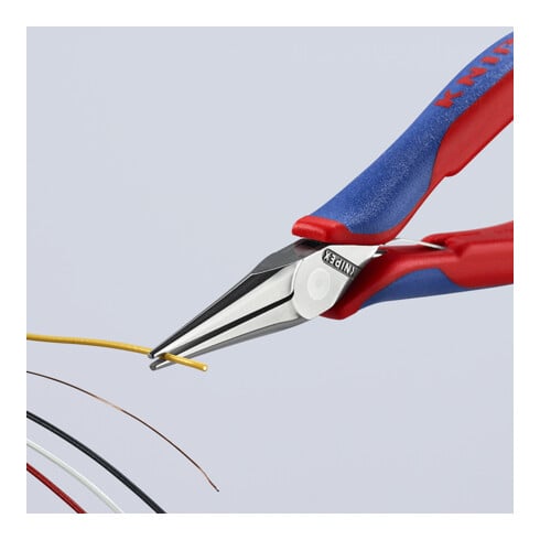 KNIPEX 35 62 145 Elektronik-Greifzange mit Mehrkomponenten-Hüllen spiegelpoliert 145 mm
