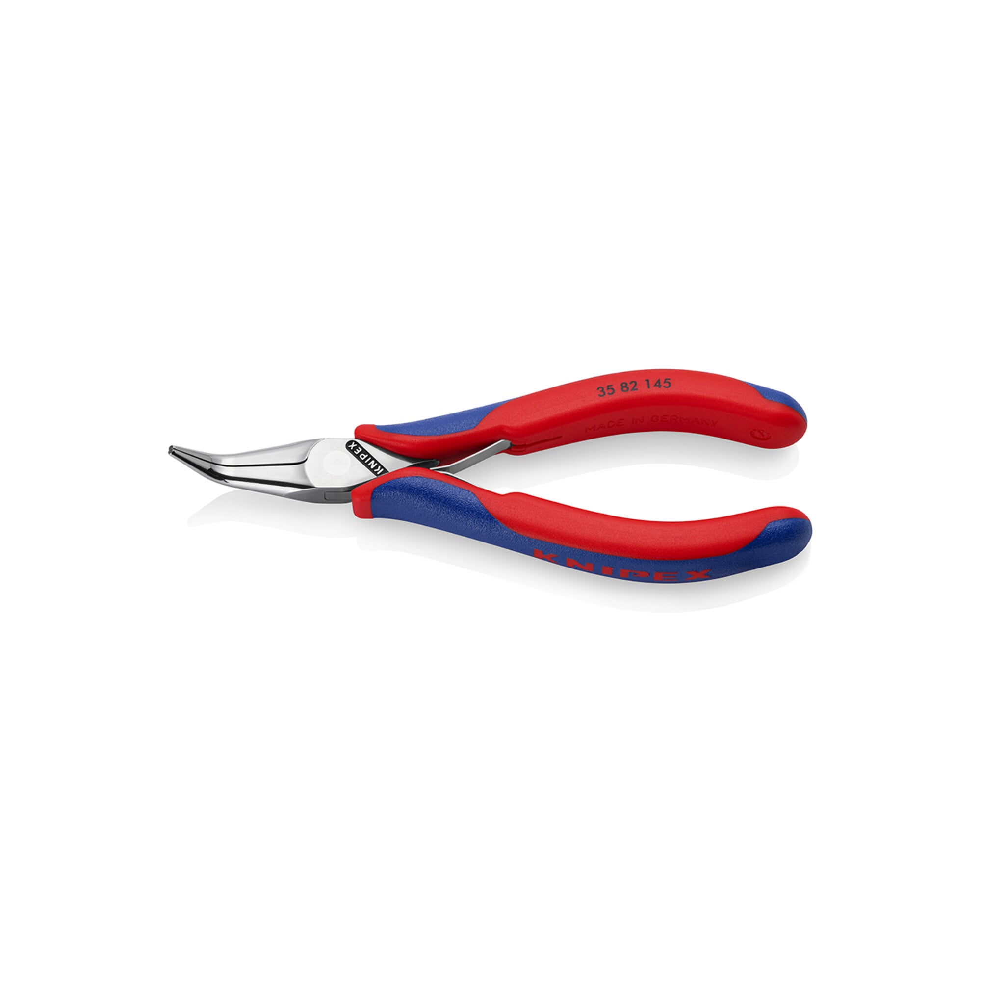 KNIPEX 35 82 145 Elektronik-Greifzange mit durchgestecktem Gelenk mit Mehrkomponenten-Hüllen 145 mm