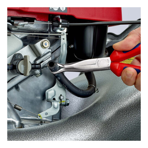 KNIPEX 38 95 200 Mechanikerzange mit Mehrkomponenten-Hüllen verchromt 200 mm