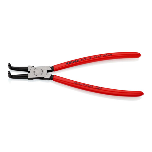 KNIPEX 44 21 J31 Sicherungsringzange für Innenringe in Bohrungen mit Kunststoff überzogen schwarz atramentiert 215 mm