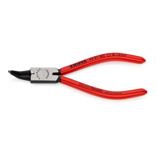 KNIPEX 44 31 J02 Sicherungsringzange für Innenringe in Bohrungen 45° gewinkelt mit Kunststoff überzogen schwarz atramentiert 140 mm