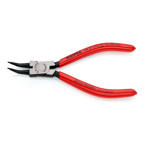 KNIPEX 44 31 J12 Sicherungsringzange für Innenringe in Bohrungen 45° gewinkelt mit Kunststoff überzogen schwarz atramentiert 140 mm