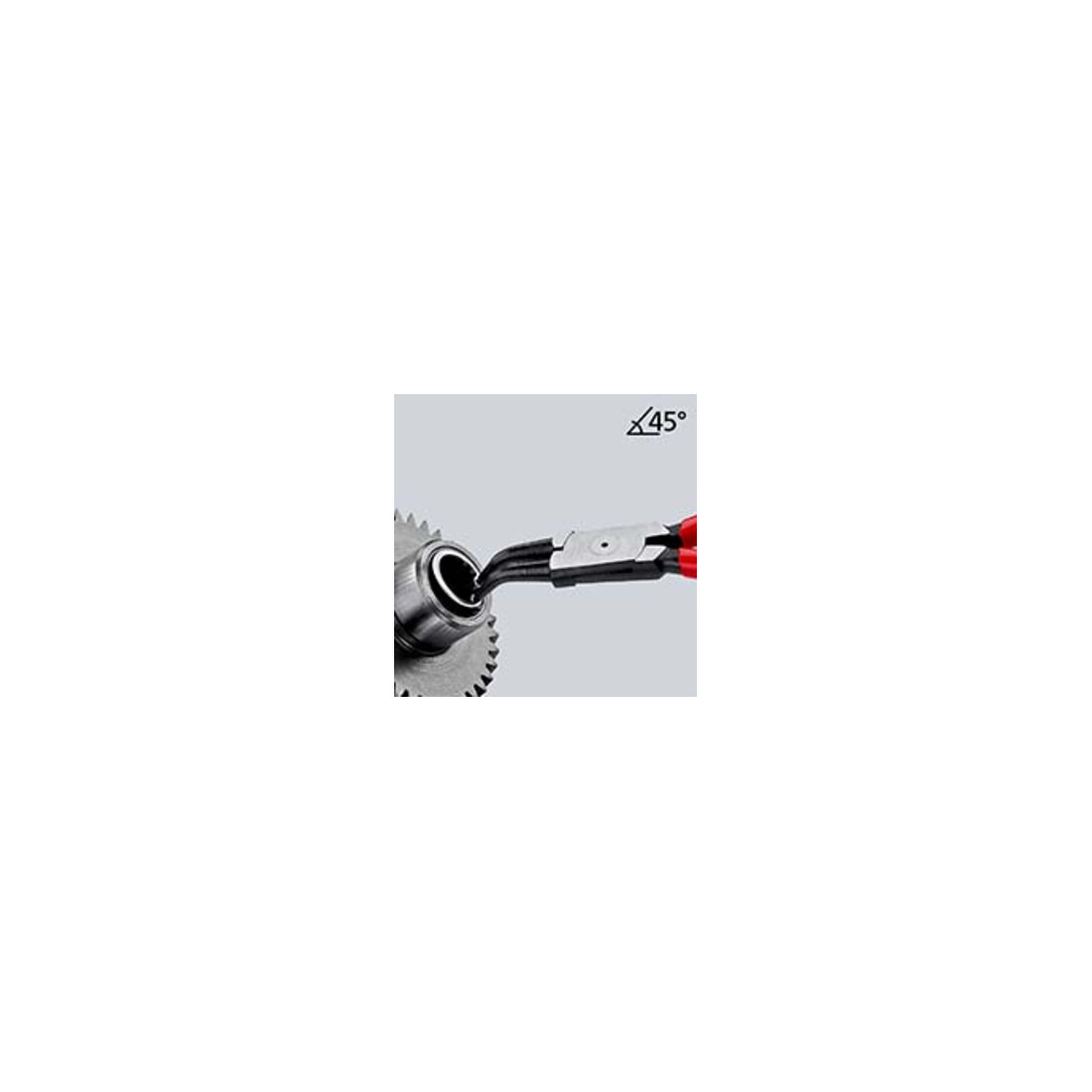 KNIPEX 44 31 J22 Borgveertang voor binnenringen in boringen 45° schuin zwart geatramenteerd 180 mm