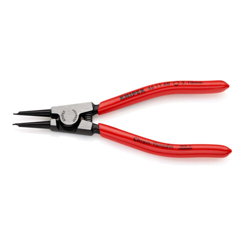 KNIPEX 46 11 A0 Sicherungsringzange für Außenringe auf Wellen mit Kunststoff überzogen schwarz atramentiert 140 mm