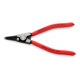 KNIPEX 46 11 A1 Sicherungsringzange für Außenringe auf Wellen mit Kunststoff überzogen schwarz atramentiert 140 mm-1