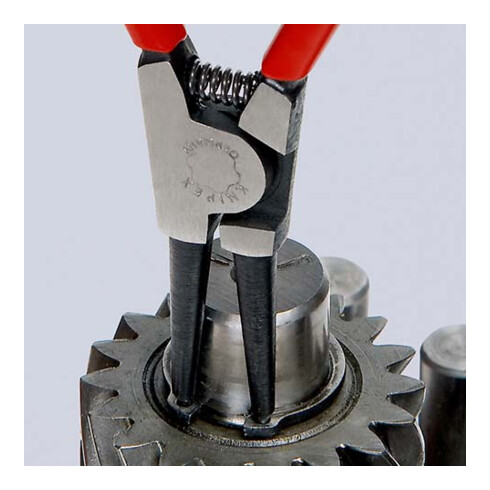 KNIPEX 46 11 A2 Sicherungsringzange für Außenringe auf Wellen mit Kunststoff überzogen schwarz atramentiert 180 mm
