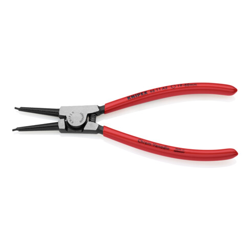 KNIPEX 46 11 A2 Sicherungsringzange für Außenringe auf Wellen mit Kunststoff überzogen schwarz atramentiert 180 mm