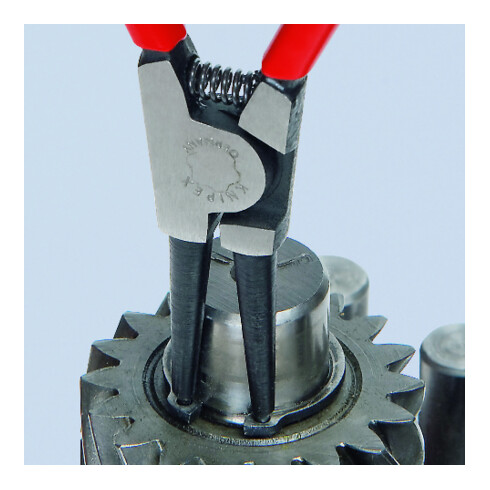 KNIPEX 46 11 A2 Sicherungsringzange für Außenringe auf Wellen mit Kunststoff überzogen schwarz atramentiert 180 mm