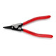 KNIPEX 46 11 G2 Sicherungsringzange für Greifringe auf Wellen mit Kunststoff überzogen schwarz atramentiert 140 mm