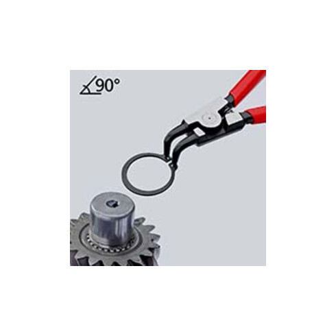 KNIPEX 46 21 A21 Sicherungsringzange für Außenringe auf Wellen mit Kunststoff überzogen schwarz atramentiert 170 mm