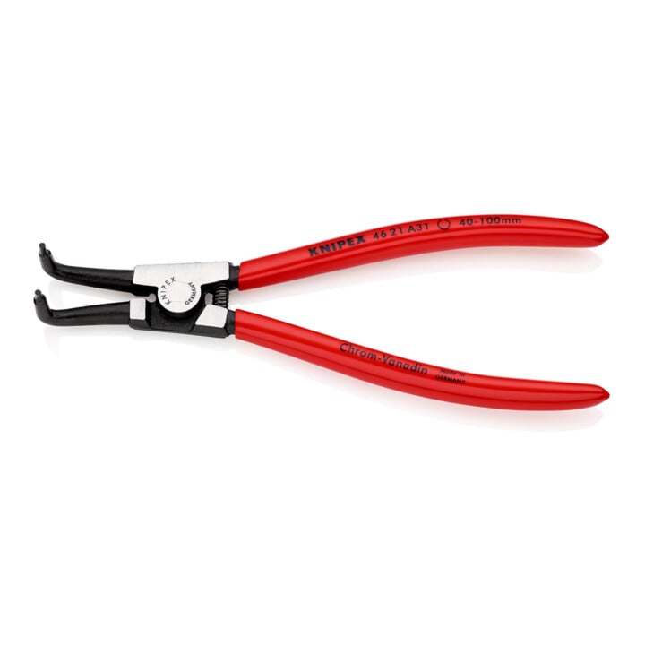 KNIPEX 46 21 A31 Sicherungsringzange für Außenringe auf Wellen mit Kunststoff überzogen schwarz atramentiert 200 mm