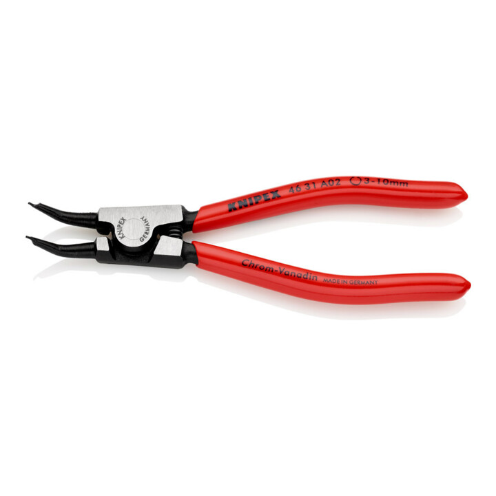KNIPEX 46 31 A02 Borgveertang voor buitenringen op assen 45° schuin zwart geatramenteerd 130 mm
