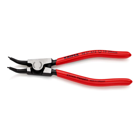 KNIPEX 46 31 A12 Sicherungsringzange für Außenringe auf Wellen 45° gewinkelt mit Kunststoff überzogen schwarz atramentiert 130 mm