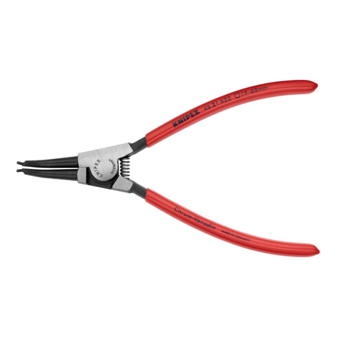 KNIPEX 46 31 A22 Borgveertang voor buitenringen op assen 45° schuin zwart geatramenteerd 185 mm