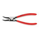 KNIPEX 46 31 A22 Borgveertang voor buitenringen op assen 45° schuin zwart geatramenteerd 185 mm