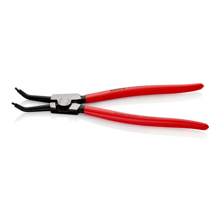 KNIPEX 46 31 A42 Sicherungsringzange für Außenringe auf Wellen 45° gewinkelt mit Kunststoff überzogen schwarz atramentiert 310 mm