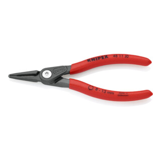 KNIPEX 48 11 J0 Präzisions-Sicherungsringzange für Innenringe in Bohrungen grau atramentiert 140 mm