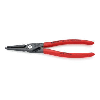 KNIPEX 48 11 J3 Präzisions-Sicherungsringzange für Innenringe in Bohrungen grau atramentiert 225 mm