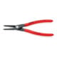 KNIPEX 48 11 J3 Präzisions-Sicherungsringzange für Innenringe in Bohrungen mit rutschhemmendem Kunststoff überzogen grau atramentiert 225 mm