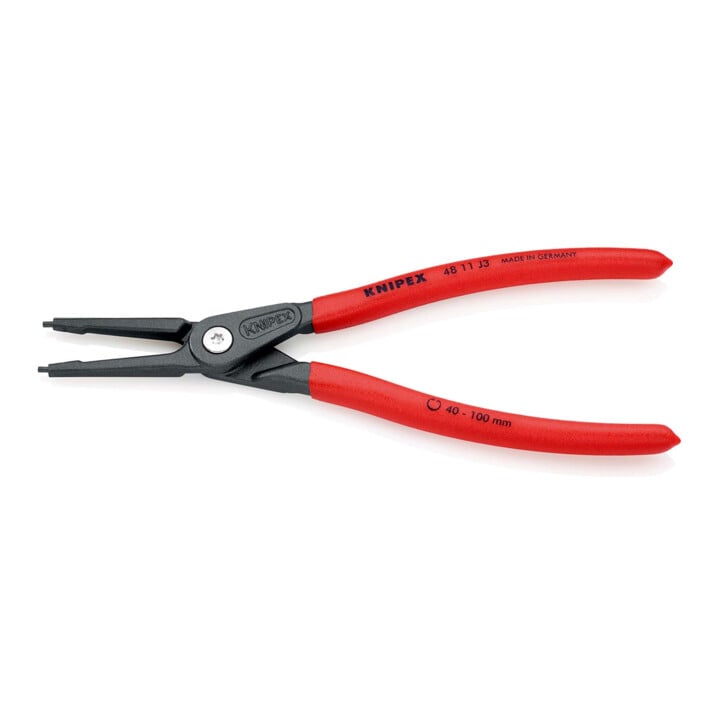 KNIPEX 48 11 J3 precisie-Borgveertang voor binnenringen in boringen grijs geatramenteerd 225 mm