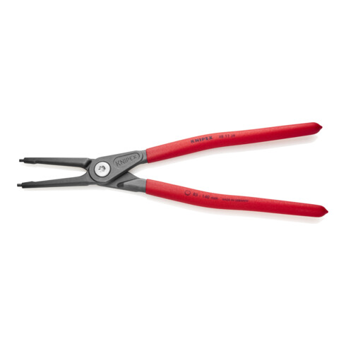 KNIPEX 48 11 J4 Präzisions-Sicherungsringzange für Innenringe in Bohrungen mit rutschhemmendem Kunststoff überzogen grau atramentiert 320 mm