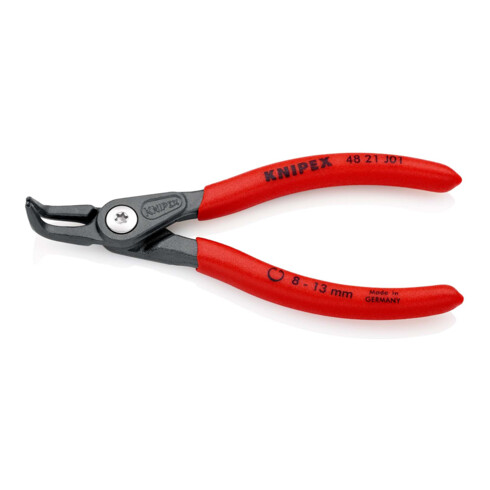 KNIPEX 48 21 J01 Präzisions-Sicherungsringzange für Innenringe in Bohrungen mit rutschhemmendem Kunststoff überzogen grau atramentiert 130 mm