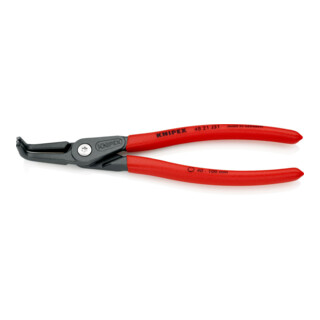 KNIPEX 48 21 J31 Präzisions-Sicherungsringzange für Innenringe in Bohrungen mit rutschhemmendem Kunststoff überzogen grau atramentiert 210 mm