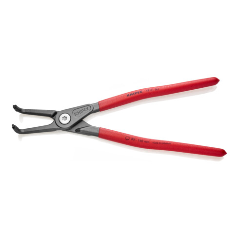 KNIPEX 48 21 J41 Präzisions-Sicherungsringzange für Innenringe in Bohrungen mit rutschhemmendem Kunststoff überzogen grau atramentiert 305 mm