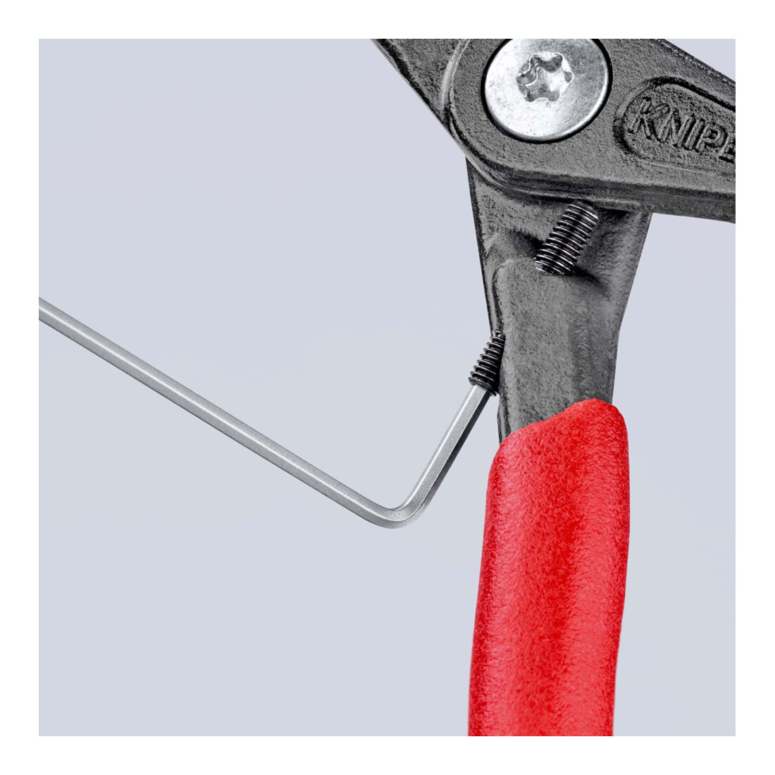 KNIPEX 48 41 J11 Präzisions-Sicherungsringzange für Innenringe in Bohrungen mit rutschhemmendem Kunststoff überzogen grau atramentiert 130 mm