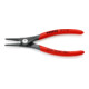 KNIPEX 49 11 A1 Präzisions-Sicherungsringzange für Außenringe auf Wellen mit rutschhemmendem Kunststoff überzogen grau atramentiert 140 mm