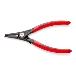 KNIPEX precisie-Borgveertang voor buitenringen op assen met bescherming tegen te ver uittrekken grijs geatramenteerd